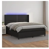 Image de Boxspring met matras en LED kunstleer zwart 180x200 cm3139337