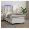 Image de Boxspring met matras en LED kunstleer wit 80x200 cm 3139350
