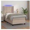 Image de Boxspring met matras en LED kunstleer cappuccinokleur 80x200 cm3139354