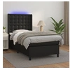 Image de Boxspring met matras en LED kunstleer zwart 100x200 cm3139367