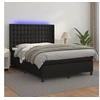 Image de Boxspring met matras en LED kunstleer zwart 140x190 cm3139379