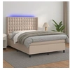Image de Boxspring met matras en LED kunstleer cappuccinokleur 140x190cm3139384