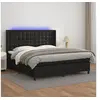 Image de Boxspring met matras en LED kunstleer zwart 160x200 cm3139391