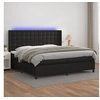 Image de Boxspring met matras en LED kunstleer zwart 200x200 cm3139403
