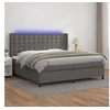 Image de Boxspring met matras en LED kunstleer grijs 200x200 cm3139407