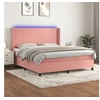 Image de Boxspring met matras en LED fluweel roze 160x200 cm3139456