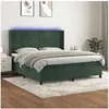 Image de Boxspring met matras en LED fluweel donkergroen 180x200 cm3139460