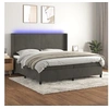 Image de Boxspring met matras en LED fluweel donkergrijs 200x200 cm3139464