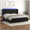 Image de Boxspring met matras en LED fluweel zwart 200x200 cm3139465