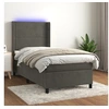 Image de Boxspring met matras en LED fluweel donkergrijs 80x200 cm3139470