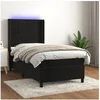 Image de Boxspring met matras en LED fluweel zwart 100x200 cm3139549
