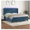 Image de Boxspring met matras en LED fluweel donkerblauw 160x200 cm3139575