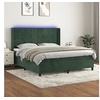 Image de Boxspring met matras en LED fluweel donkergroen 180x200 cm3139580