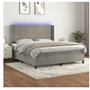 Image de Boxspring met matras en LED fluweel lichtgrijs 180x200 cm3139637