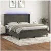 Image de Boxspring met matras en LED fluweel donkergrijs 180x200 cm3139638