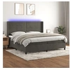 Image de Boxspring met matras en LED fluweel donkergrijs 200x200 cm3139644