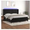 Image de Boxspring met matras en LED fluweel zwart 200x200 cm3139705