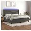 Image de Boxspring met matras en LED fluweel donkergrijs 200x200 cm3139764