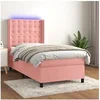 Image de Boxspring met matras en LED fluweel roze 80x200 cm3139774