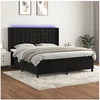 Image de Boxspring met matras en LED fluweel zwart 160x200 cm3139813
