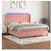 Image de Boxspring met matras en LED fluweel roze 180x200 cm3139822