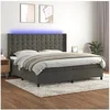 Image de Boxspring met matras en LED fluweel donkergrijs 200x200 cm3139824