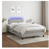 Image de Boxspring met matras en LED stof lichtgrijs 120x200 cm3132981