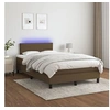 Image de Boxspring met matras en LED stof donkerbruin 120x200 cm3132984