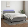 Image de Boxspring met matras en LED stof donkergrijs 140x190 cm3132990