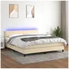 Image de Boxspring met matras en LED stof cràmekleurig 160x200 cm3133010