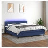 Image de Boxspring met matras en LED stof blauw 180x200 cm3133019