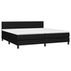 Image de Boxspring met matras en LED stof zwart 200x200 cm3133023