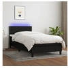 Image de Boxspring met matras en LED stof zwart 90x200 cm3133047