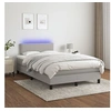 Image de Boxspring met matras en LED stof lichtgrijs 120x200 cm3133061