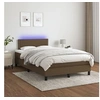 Image de Boxspring met matras en LED stof donkerbruin 120x200 cm3133064