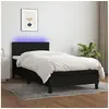 Image de Boxspring met matras en LED stof zwart 80x200 cm3133111