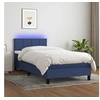 Image de Boxspring met matras en LED stof blauw 80x200 cm3133115