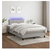 Image de Boxspring met matras en LED stof lichtgrijs 120x200 cm3133141