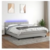 Image de Boxspring met matras en LED stof lichtgrijs 180x200 cm3133173