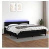 Image de Boxspring met matras en LED stof zwart 200x200 cm3133183