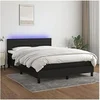 Image de Boxspring met matras en LED stof zwart 140x200 cm3133239