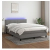Image de Boxspring met matras en LED stof donkergrijs 140x190 cm3133310