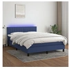 Image de Boxspring met matras en LED stof blauw 140x190 cm3133315