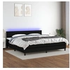 Image de Boxspring met matras en LED stof zwart 200x200 cm3133343