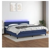 Image de Boxspring met matras en LED stof blauw 200x200 cm3133347