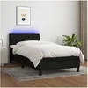 Image de Boxspring met matras en LED stof zwart 90x190 cm3133359