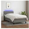 Image de Boxspring met matras en LED stof donkergrijs 100x200 cm3133374