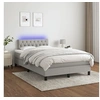 Image de Boxspring met matras en LED stof lichtgrijs 120x200 cm3133381