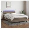 Image de Boxspring met matras en LED stof taupe 140x190 cm3133393
