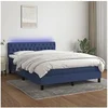 Image de Boxspring met matras en LED stof blauw 140x200 cm3133403